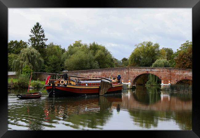 Humber Barge canal boat Framed Print by Oxon Images