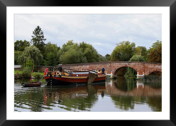 Humber Barge canal boat Framed Mounted Print by Oxon Images