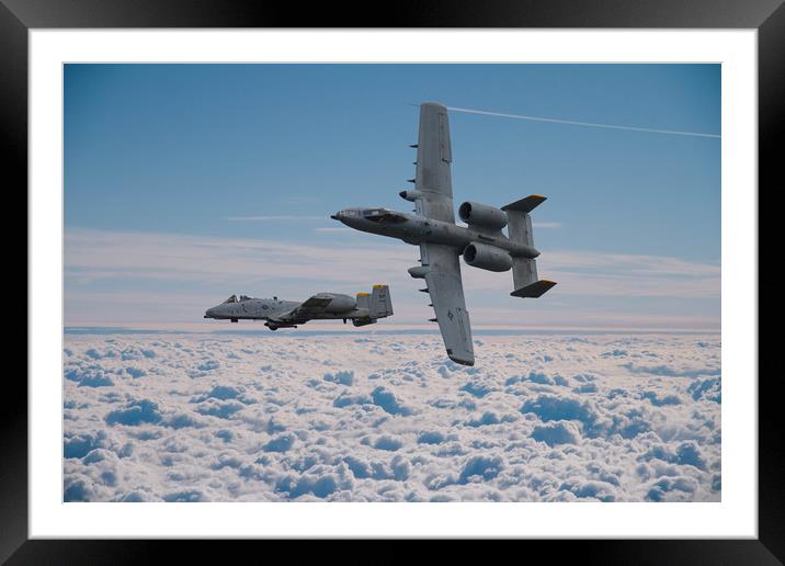 A10 Tankbuster Warthog Framed Mounted Print by Oxon Images