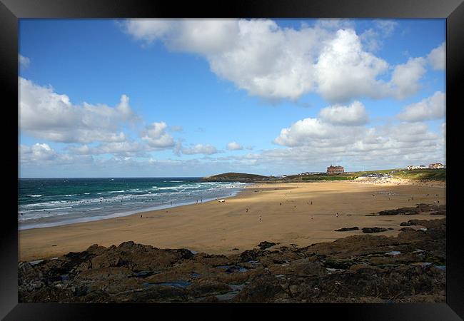 Fistral beach Newquay Framed Print by Oxon Images