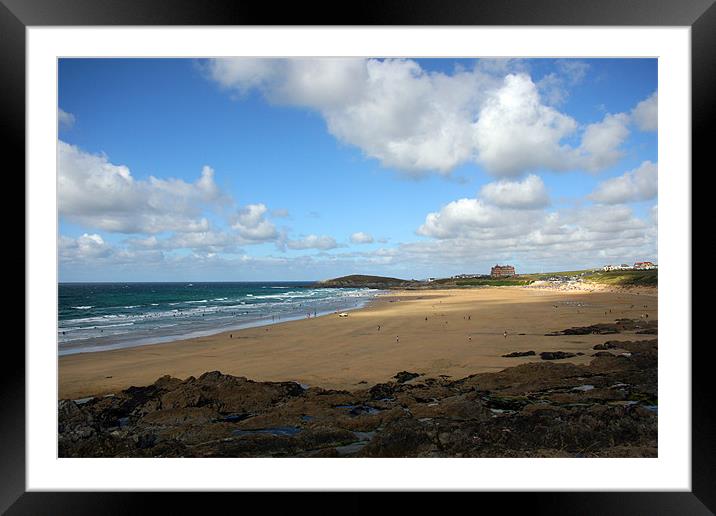 Fistral beach Newquay Framed Mounted Print by Oxon Images