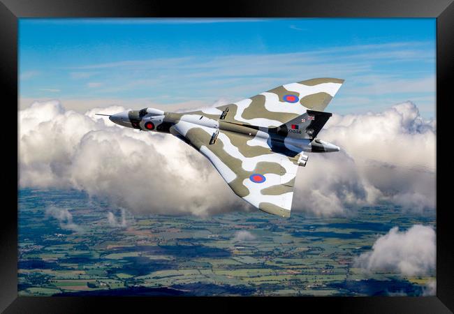 Vulcan Bomber Vulcan XH558 Framed Print by Oxon Images