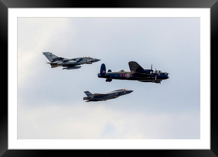 Dambusters tribute flypast  Framed Mounted Print by Oxon Images
