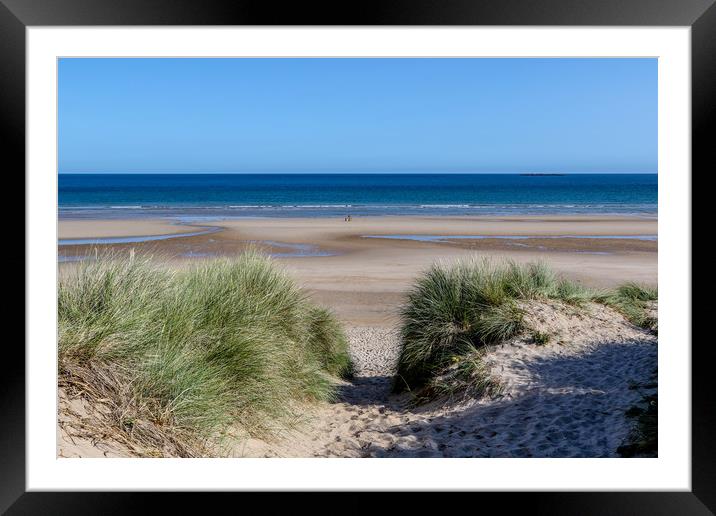 Sand Dunes at Bamburgh Framed Mounted Print by Oxon Images