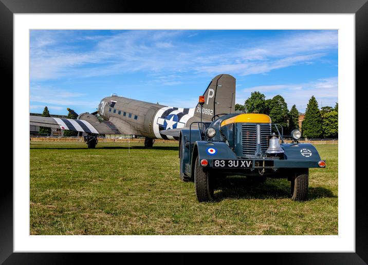 RAF Tug and Dakota Framed Mounted Print by Oxon Images
