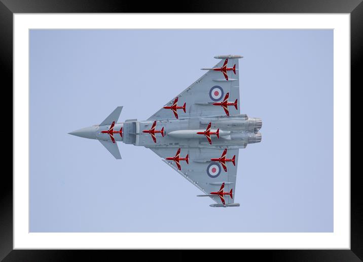 Red Arrows Typhoon Framed Mounted Print by Oxon Images