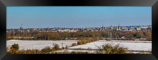 Oxford snow panorama Framed Print by Oxon Images