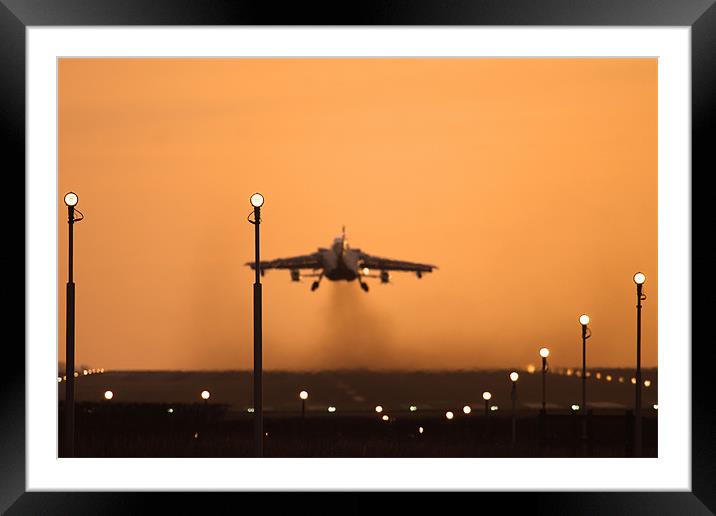 Marham Tornado sunset Framed Mounted Print by Oxon Images