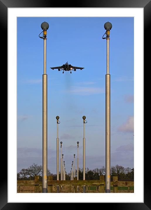 Approach lights and Tornado GR4 Framed Mounted Print by Oxon Images
