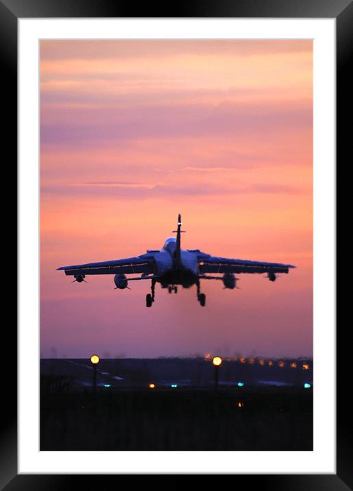 Marham Tornado at sunset Framed Mounted Print by Oxon Images