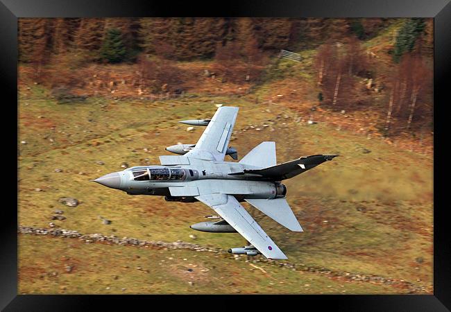 Tornado GR4 056 low level in wales Framed Print by Oxon Images