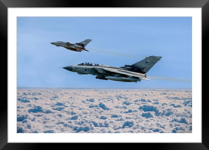 Tornado GR4 above the clouds Framed Mounted Print by Oxon Images
