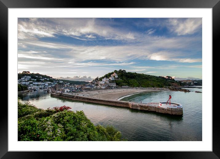 Looe River and Banjo Pier Framed Mounted Print by Oxon Images