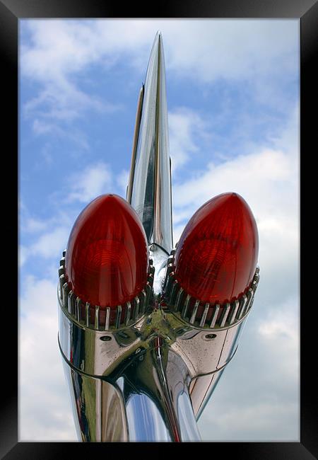 Stoplights Chrome and Fin Framed Print by Oxon Images
