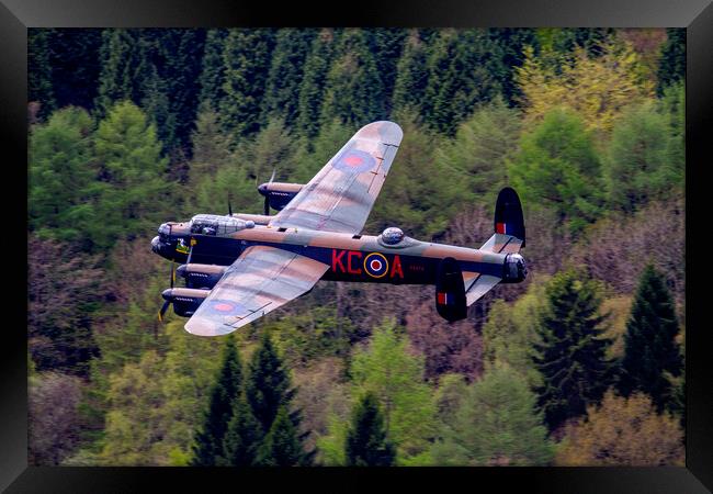 Lancaster 70th Anniversary Flypast Framed Print by Oxon Images