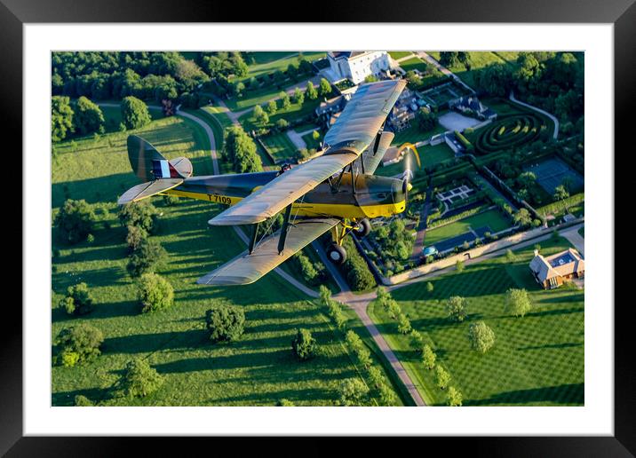 Tiger Moth Flight Framed Mounted Print by Oxon Images