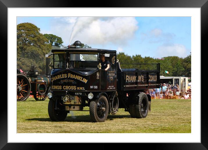 Vintage Steam Lorry Framed Mounted Print by Oxon Images