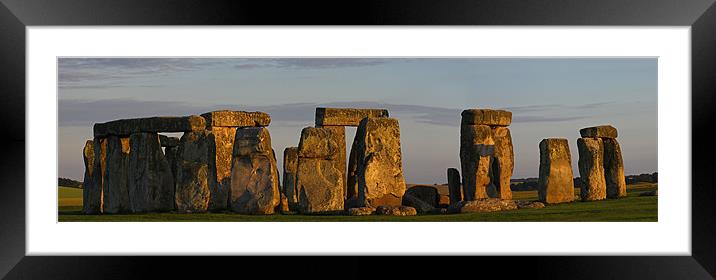 Stonehenge panorama Framed Mounted Print by Oxon Images