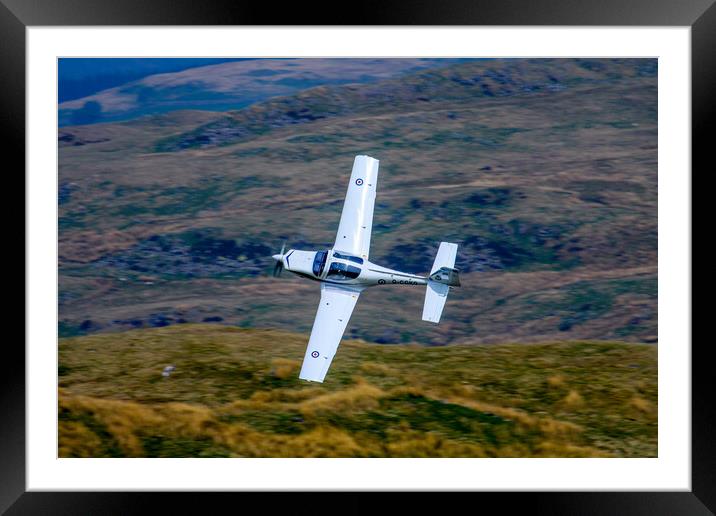 Grob Tutor In The Mach Loop Framed Mounted Print by Oxon Images