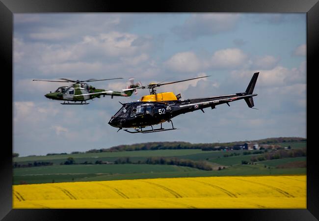 AAC Lynx and Squirrel Helicopter Framed Print by Oxon Images