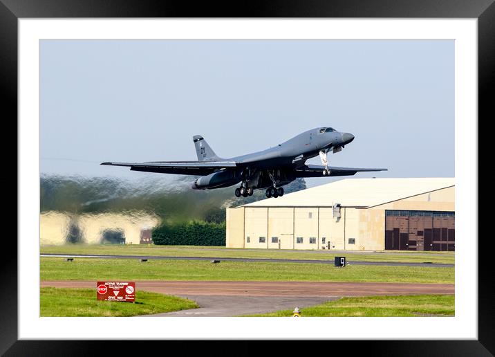 Rockwell B1 Lancer take Off Framed Mounted Print by Oxon Images