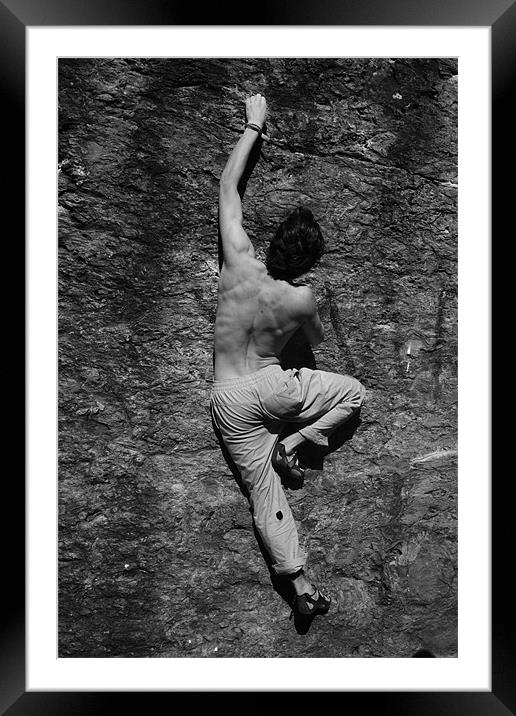 climber Framed Mounted Print by lucy devereux