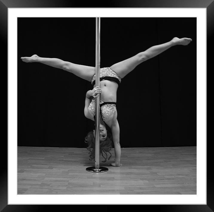 Pole Dancer II Framed Mounted Print by lucy devereux