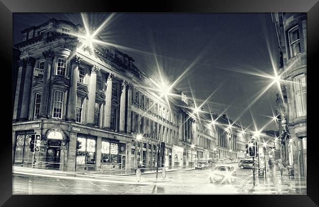 Grey Street Lights Framed Print by Toon Photography