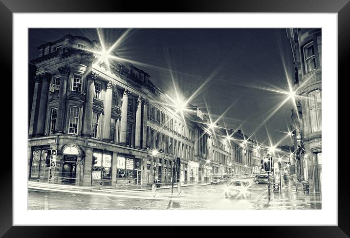 Grey Street Lights Framed Mounted Print by Toon Photography