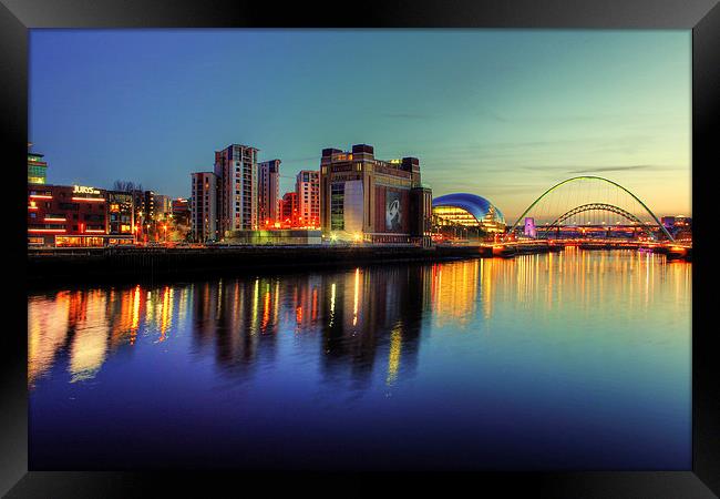 Reflecting on the Tyne Framed Print by Toon Photography