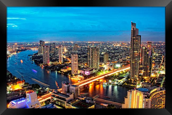 Bangkok at Night Framed Print by Toon Photography