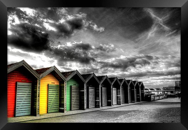 Beach Huts Framed Print by Toon Photography