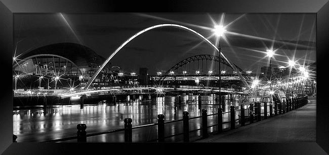Newcastle City Lights Framed Print by Toon Photography