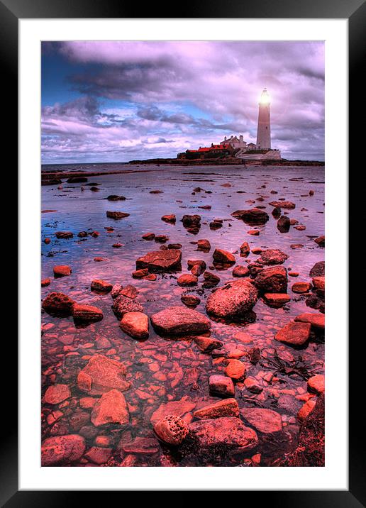 St Marys Island Rocks Framed Mounted Print by Toon Photography