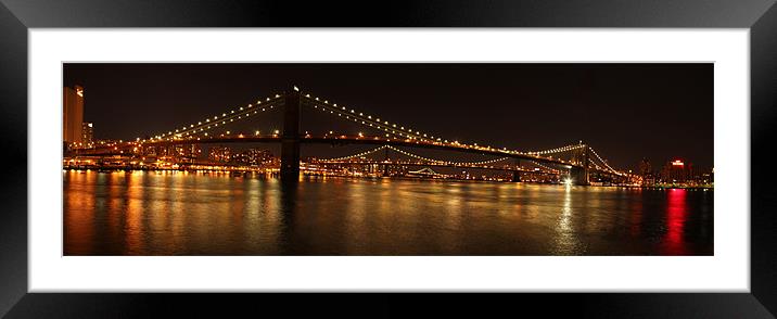 Brooklyn Bridge Framed Mounted Print by Viraj Nagar