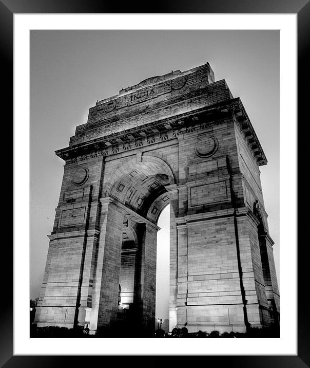 Pride of India - INDIA GATE Framed Mounted Print by Viraj Nagar