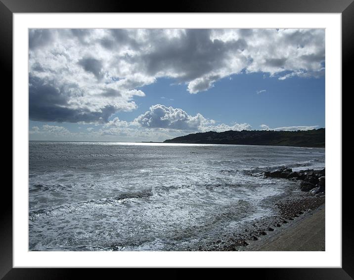 Dorset Days - Charmouth Beach Framed Mounted Print by Ginny Gregg