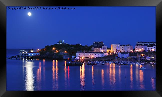 Tenby Harbour Framed Print by Neil Evans