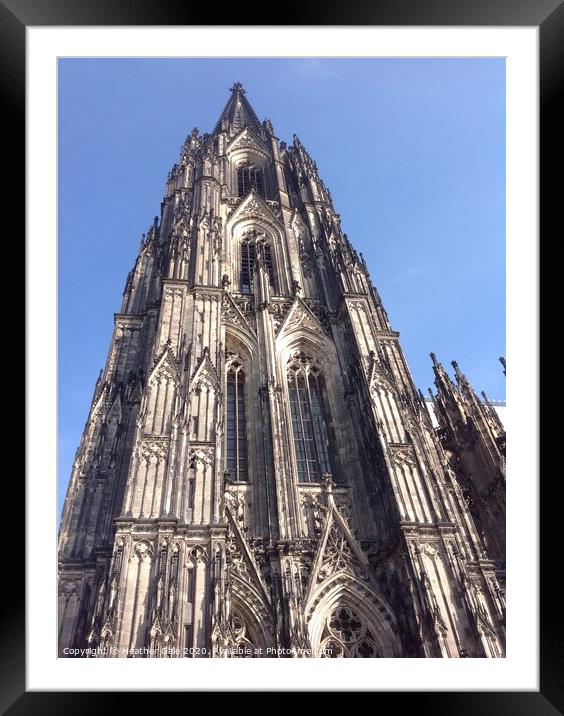 Pointing to Heaven - Cologne Cathedral Framed Mounted Print by Heather Gale