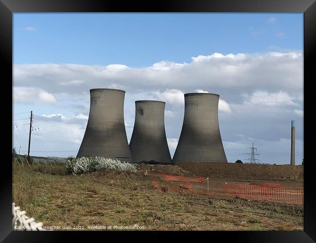 Here We Stand (for now) - Didcot Cooling Towers Framed Print by Heather Gale