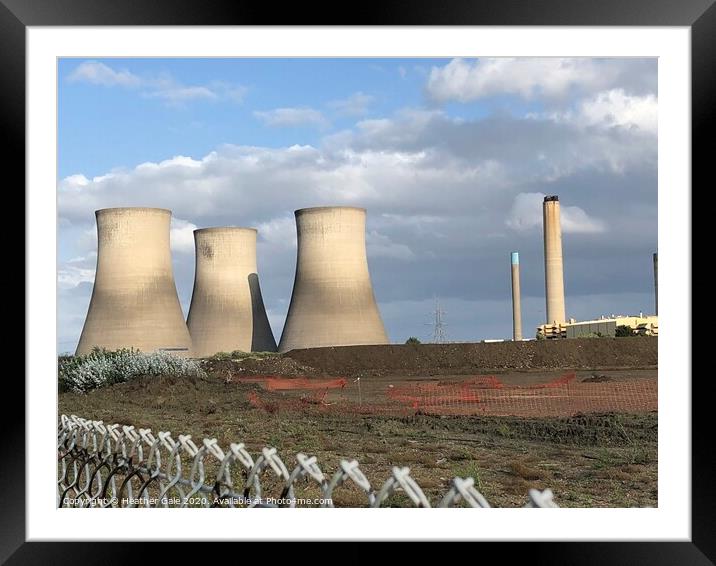Now We Are Gone - the Didcot Cooling Towers Framed Mounted Print by Heather Gale