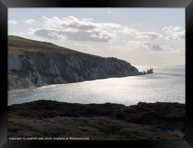 Z Landscape and Sea of The Needles Framed Print by Heather Gale