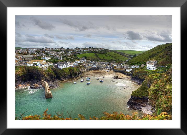 Port Isaac Harbour Framed Mounted Print by David Wilkins