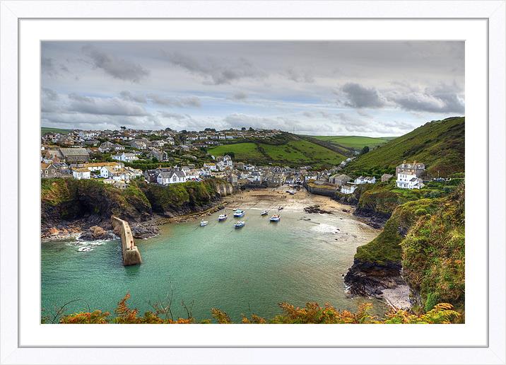 Port Isaac Harbour Framed Mounted Print by David Wilkins