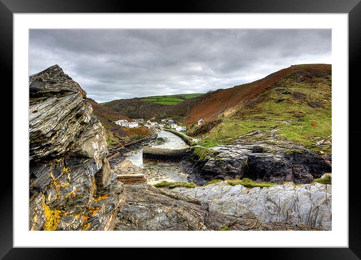 Boscastle Harbour Framed Mounted Print by David Wilkins