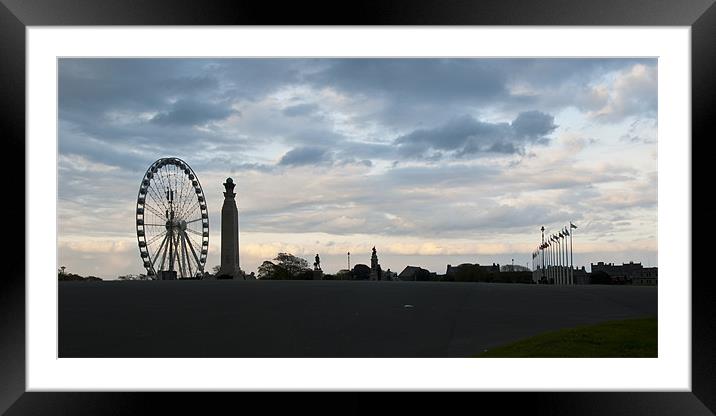 Plymouth Hoe Skyline Framed Mounted Print by David Wilkins