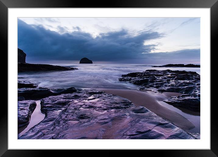 Trebarwith North Cornwall Framed Mounted Print by David Wilkins