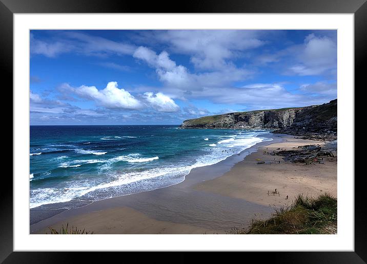  Trebarwith Strand Cornwall Framed Mounted Print by David Wilkins