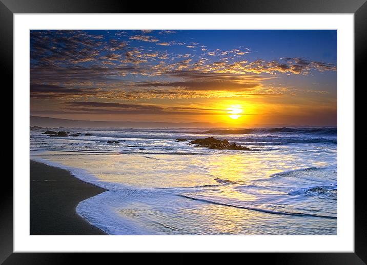 Tregardock Sunset Framed Mounted Print by David Wilkins