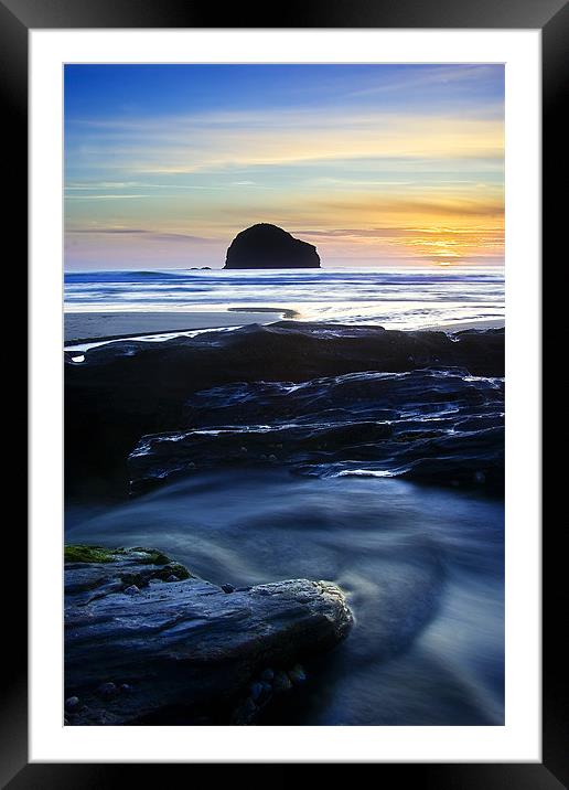 Evening Flow Framed Mounted Print by David Wilkins